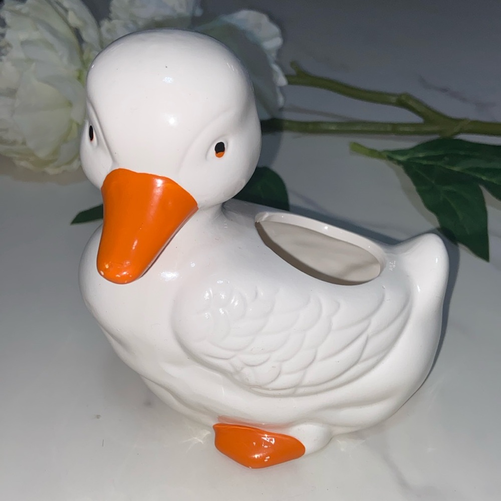 Vintage Duck Goose Plant Planter Pot